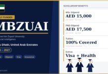 MBZUAI Scholarship in Abu Dhabi 2026/2027 Updated!