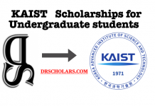 KAIST Undergraduate Scholarship 2026/2027 Updated KAIST-scholarship-for-undergraduates-drscholars