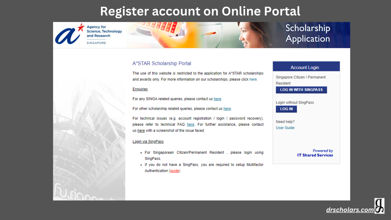 Online-application-portal-for-Singapore-International-Graduate-Award-drscholars
