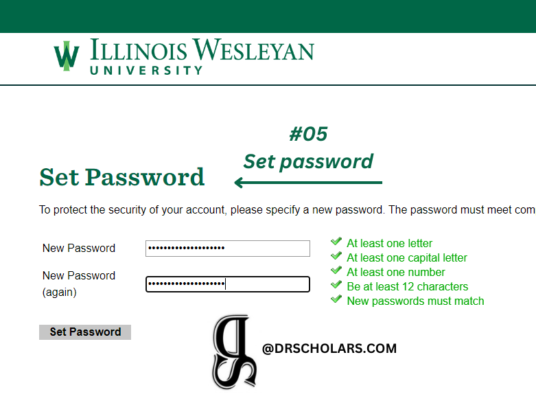 set-password-illinois-wesleyan-university-Scholarships-USA-Drscholars