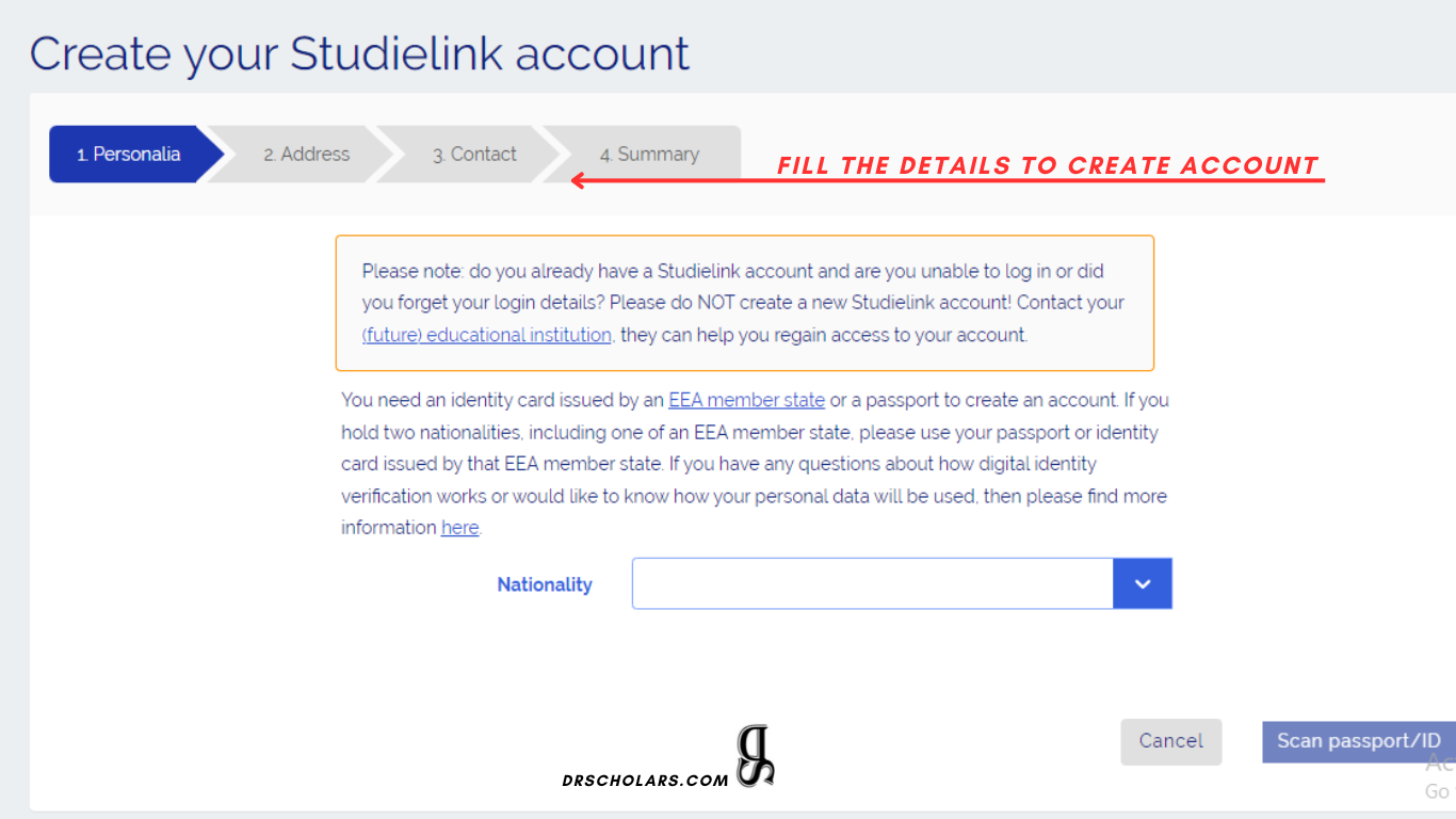 Create-an-Account-on-Studielink-2