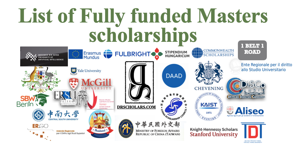 Fully funded Masters scholarships 2024 for international students DR