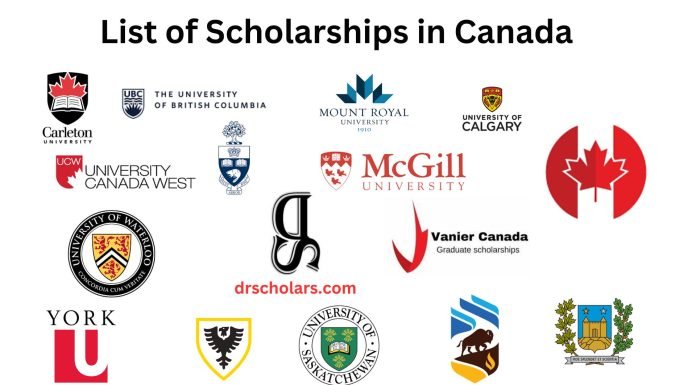 Scholarships in Canada 2024, Updated! List-of-Scholarships-in-Canada-drscholars