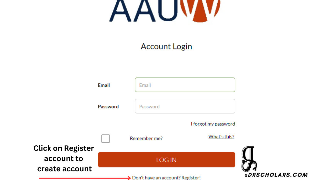 create-account-AAUW-Fellowship-drscholars