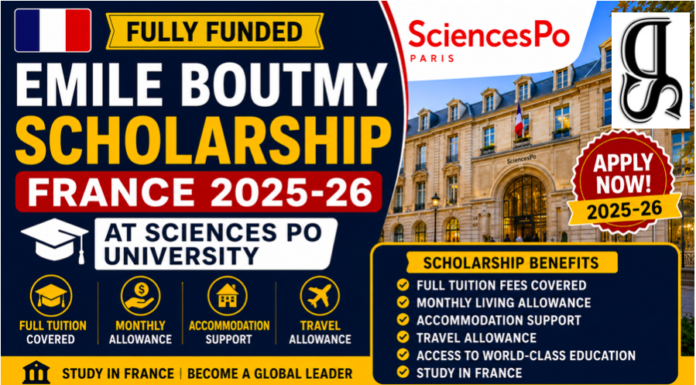 Emile Boutmy Scholarship France 2025-26 Updated! Emile -Boutmy-Scholarship -France- 2025-26-drscholars