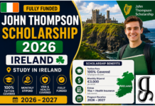 John Thompson Scholarship 2026 Ireland (Fully Funded) John Thompson Scholarship 2026 Ireland (Fully Funded)