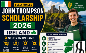John Thompson Scholarship 2026 Ireland (Fully Funded) John Thompson Scholarship 2026 Ireland (Fully Funded)
