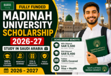 Madinah University Scholarship 2026-2027 (Fully Funded) Madinah University Scholarship 2026-27 Study In Saudi Arab (Fully Funded)