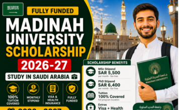 Madinah University Scholarship 2026-2027 (Fully Funded) Madinah University Scholarship 2026-27 Study In Saudi Arab (Fully Funded)
