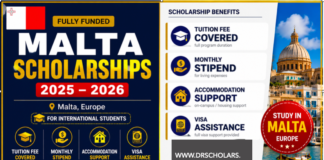 Malta Scholarships 2025-2026 Updated! Malta- Scholarships -2025-2026-drscholars
