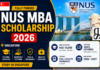 NUS MBA Scholarship 2026 Singapore (fully funded)