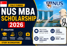 NUS MBA Scholarship 2026 Singapore (fully funded)
