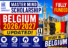 Master Mind Scholarship Belgium 2026/2027 Updated!