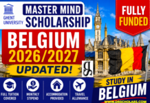 Master Mind Scholarship Belgium 2026/2027 Updated!