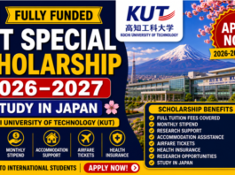 KUT Special Scholarship Program 2026-2027/ Study In Japan kut-special-scholarship-program-in-japan-2026-2027-updated-drscholars